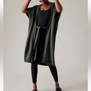 Women's Dark Gray Open Front Sweater